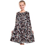 Grey Camo Girl Rose Kids  Midi Sailor Dress