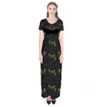 Exotic Snow Drop Flowers In A Loveable Style Short Sleeve Maxi Dress