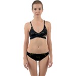 Exotic Snow Drop Flowers In A Loveable Style Wrap Around Bikini Set