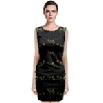 Exotic Snow Drop Flowers In A Loveable Style Sleeveless Velvet Midi Dress