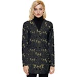 Exotic Snow Drop Flowers In A Loveable Style Button Up Hooded Coat 