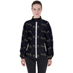 Exotic Snow Drop Flowers In A Loveable Style Women s High Neck Windbreaker