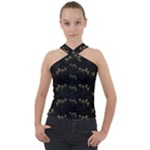 Exotic Snow Drop Flowers In A Loveable Style Cross Neck Velour Top