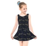 Exotic Snow Drop Flowers In A Loveable Style Kids  Skater Dress Swimsuit