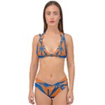 Abstract pattern geometric backgrounds   Double Strap Halter Bikini Set