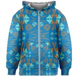 Floral folk damask pattern Fantasy flowers  Kids  Zipper Hoodie Without Drawstring