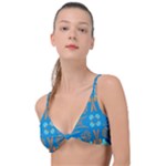 Floral folk damask pattern Fantasy flowers  Knot Up Bikini Top