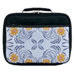 Floral folk damask pattern Fantasy flowers  Lunch Bag