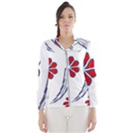 Folk flowers print Floral pattern Ethnic art Women s Windbreaker