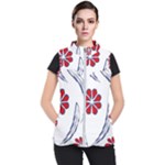 Folk flowers print Floral pattern Ethnic art Women s Puffer Vest