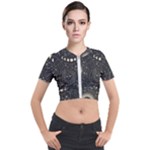 Magic-patterns Short Sleeve Cropped Jacket