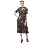 Magic-patterns Keyhole Neckline Chiffon Dress