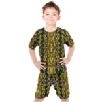 Fanciful Fantasy Flower Forest Kids  Tee and Shorts Set