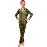 Fanciful Fantasy Flower Forest Kid s Satin Long Sleeve Pajamas Set