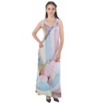 Rainbow-cake-layers Marshmallow-candy-texture Sleeveless Velour Maxi Dress