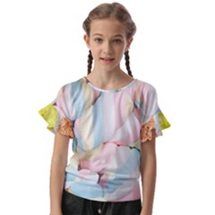 Kids  Cut Out Flutter Sleeves 