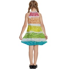 Kids  Halter Collar Waist Tie Chiffon Dress 