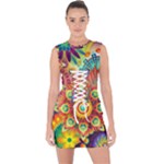 Mandalas-1084082 Lace Up Front Bodycon Dress