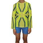 Abstract pattern geometric backgrounds   Kids  Long Sleeve Swimwear