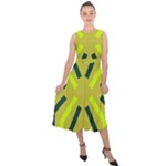 Abstract pattern geometric backgrounds   Midi Tie-Back Chiffon Dress