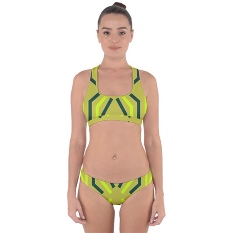 Abstract pattern geometric backgrounds   Cross Back Hipster Bikini Set from ArtsNow.com