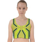Abstract pattern geometric backgrounds   Velvet Racer Back Crop Top