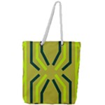 Abstract pattern geometric backgrounds   Full Print Rope Handle Tote (Large)