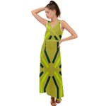 Abstract pattern geometric backgrounds   V-Neck Chiffon Maxi Dress