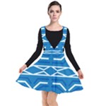 Abstract pattern geometric backgrounds   Plunge Pinafore Dress