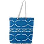Abstract pattern geometric backgrounds   Full Print Rope Handle Tote (Large)