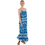 Abstract pattern geometric backgrounds   Cami Maxi Ruffle Chiffon Dress