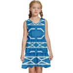 Abstract pattern geometric backgrounds   Kids  Sleeveless Tiered Mini Dress