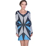 Abstract pattern geometric backgrounds   Long Sleeve Nightdress