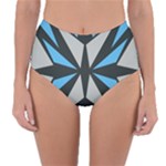 Abstract pattern geometric backgrounds   Reversible High-Waist Bikini Bottoms