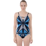 Abstract pattern geometric backgrounds   Cut Out Top Tankini Set
