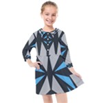 Abstract pattern geometric backgrounds   Kids  Quarter Sleeve Shirt Dress