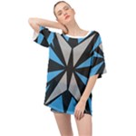 Abstract pattern geometric backgrounds   Oversized Chiffon Top