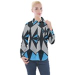 Abstract pattern geometric backgrounds   Women s Long Sleeve Pocket Shirt