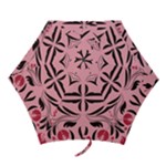 Floral folk damask pattern  Mini Folding Umbrellas