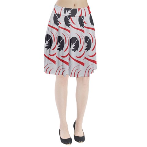 Folk flowers print Floral pattern Ethnic art Pleated Skirt from ArtsNow.com