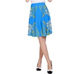 Floral folk damask pattern  A-Line Skirt