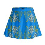 Floral folk damask pattern  Mini Flare Skirt