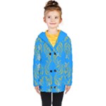 Floral folk damask pattern  Kids  Double Breasted Button Coat
