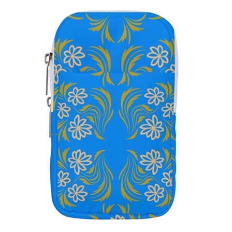 Floral folk damask pattern  Waist Pouch (Small) from ArtsNow.com