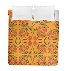 Floral folk damask pattern  Duvet Cover Double Side (Full/ Double Size) from ArtsNow.com