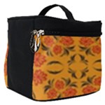 Floral folk damask pattern  Make Up Travel Bag (Small)