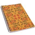 Floral folk damask pattern  5.5  x 8.5  Notebook