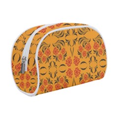 Floral folk damask pattern  Make Up Case (Small) from ArtsNow.com