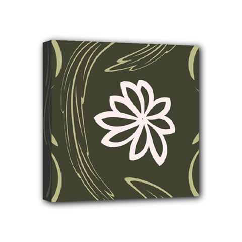 Folk flowers print Floral pattern Ethnic art Mini Canvas 4  x 4  (Stretched) from ArtsNow.com