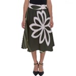 Folk flowers print Floral pattern Ethnic art Perfect Length Midi Skirt